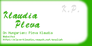 klaudia pleva business card